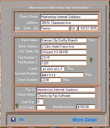 ow, press the bar button on the right (Enter Basic Check Information) . Open Button and fill in the 
